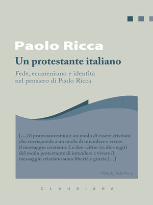 cover image of Un protestante italiano